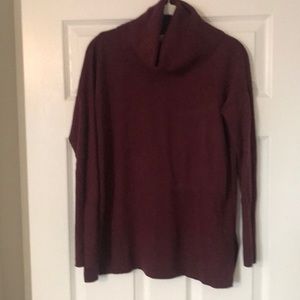 Burgundy cowl neck sweater from Loft